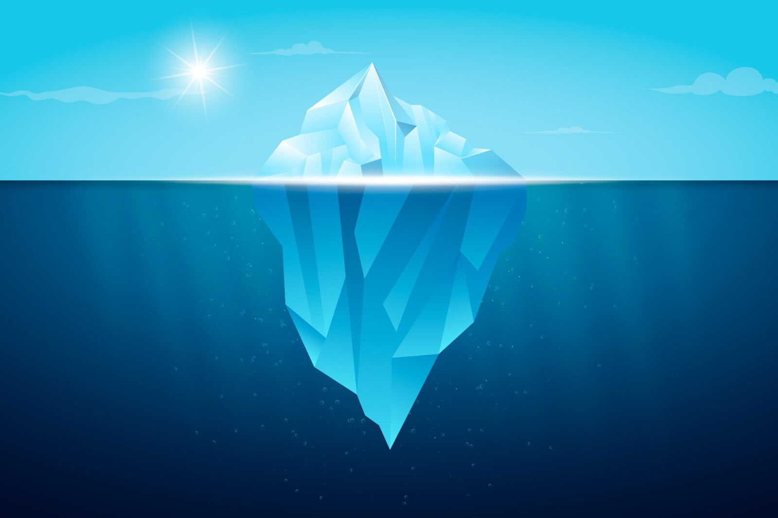 Yesod se compara con un iceberg.
